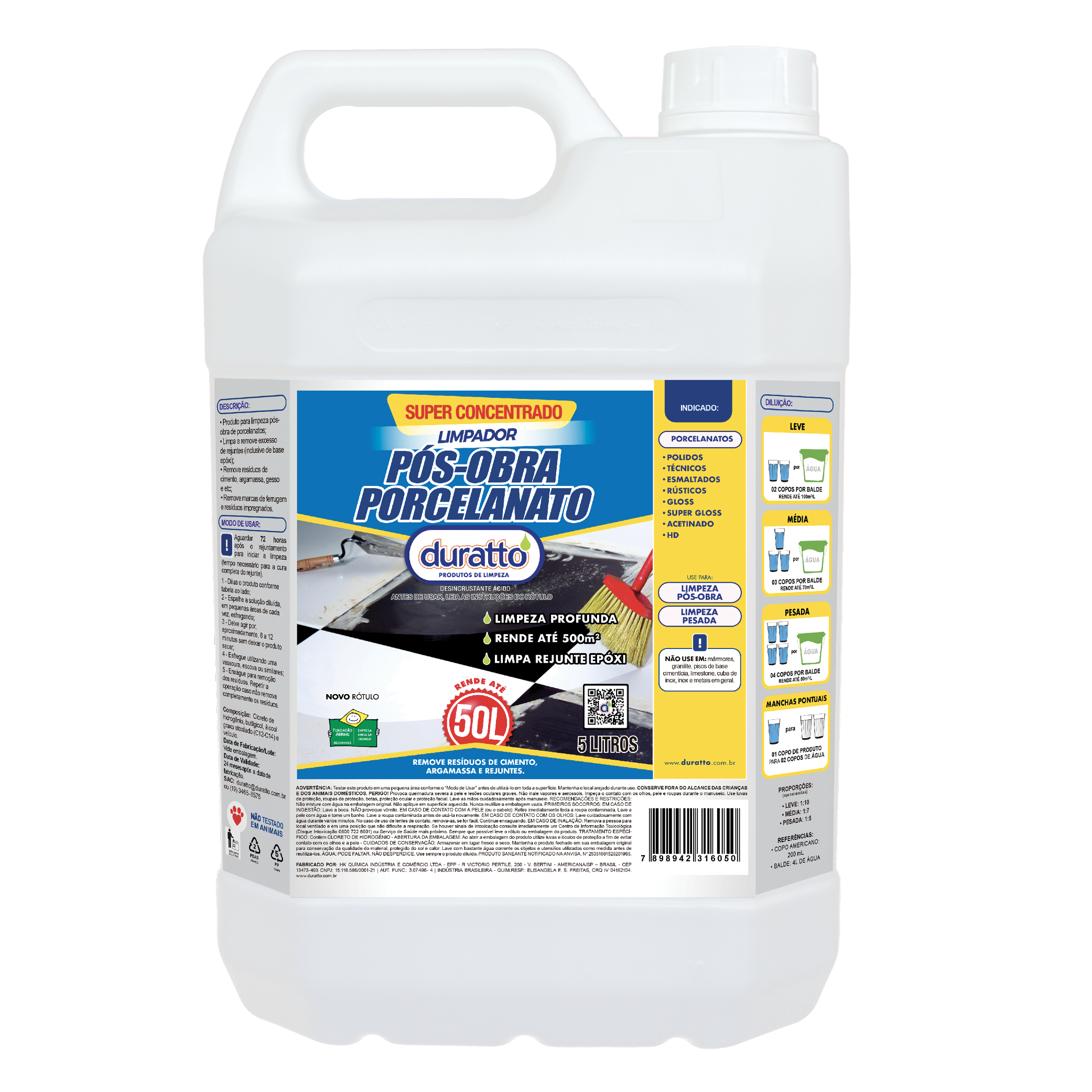 LIMPADOR POS OBRA PARA PORCELANATO 5L