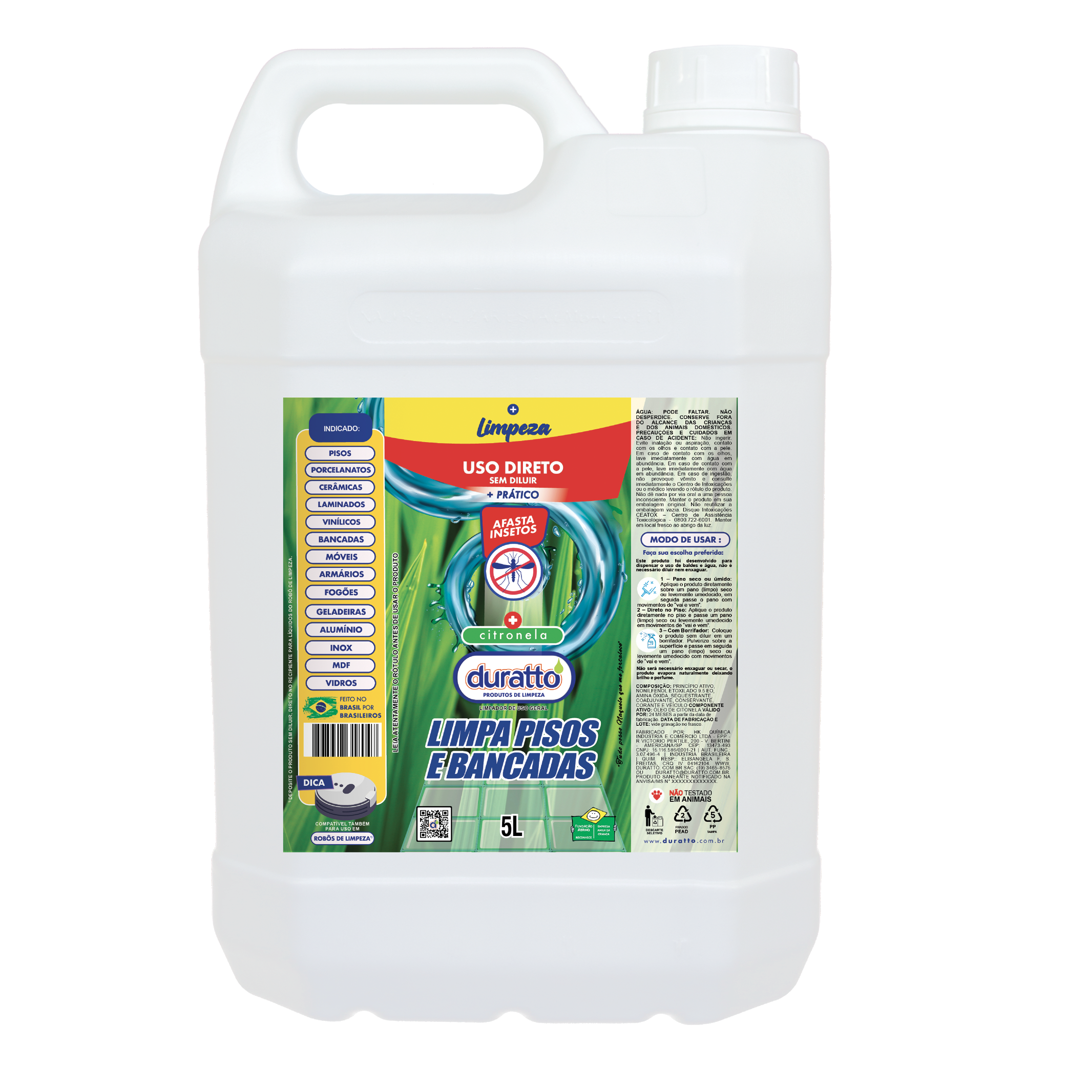 LIMPA PISOS E BANCADAS 5L - CITRONELA